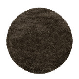Tapijtenloods Pearl Soft Rond Hoogpolig Vloerkleed Bruin