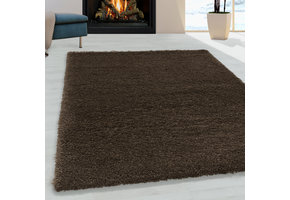 Tapijtenloods Pearl Soft Shaggy Hoogpolig Vloerkleed Bruin