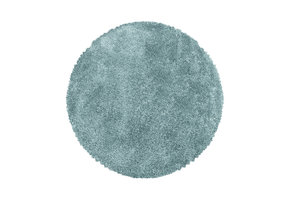 Pearl Soft Rond Shaggy Hoogpolig Vloerkleed Blauw