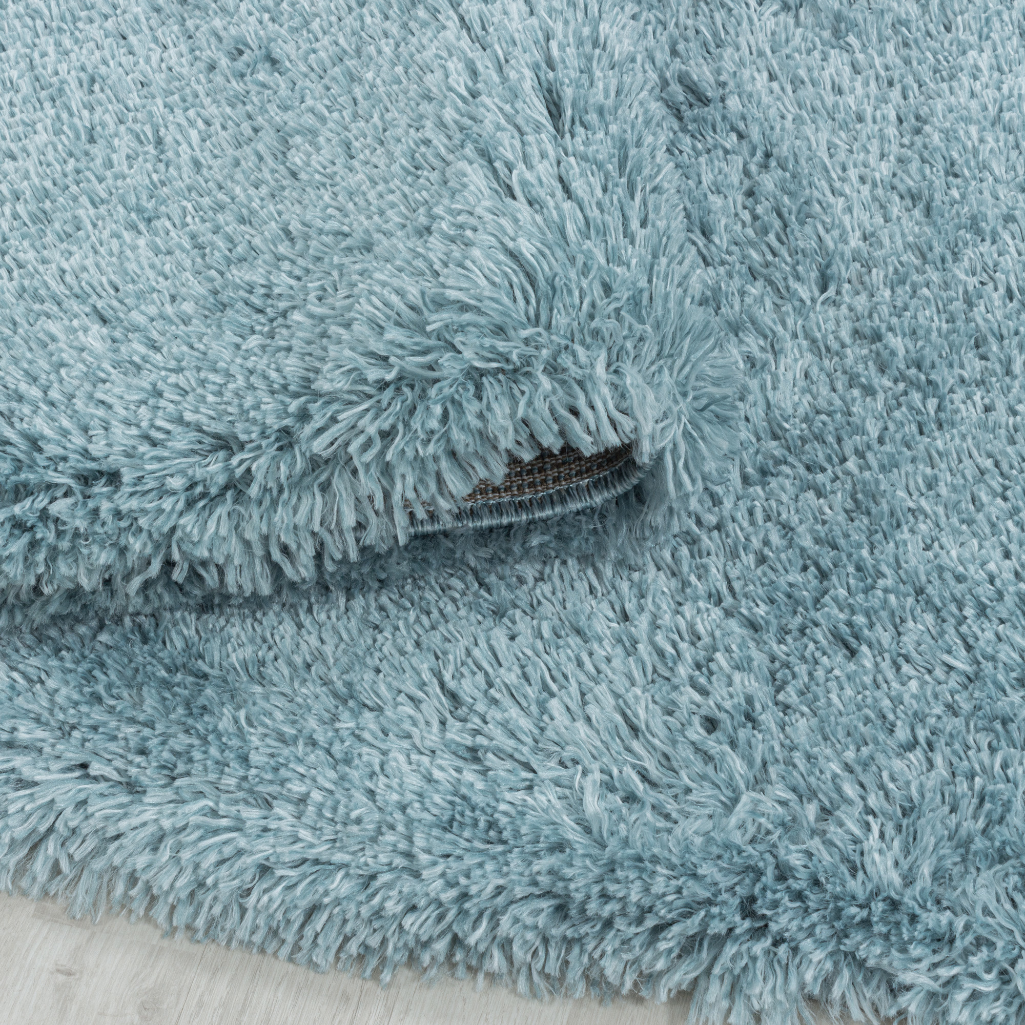 Pearl Soft Hoogpolig Vloerkleed Blauw