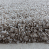 Pearl Soft Rond Shaggy Hoogpolig Vloerkleed Beige