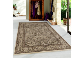 Tabriz Oosters Klassiek Laagpolig Vloerkleed Beige