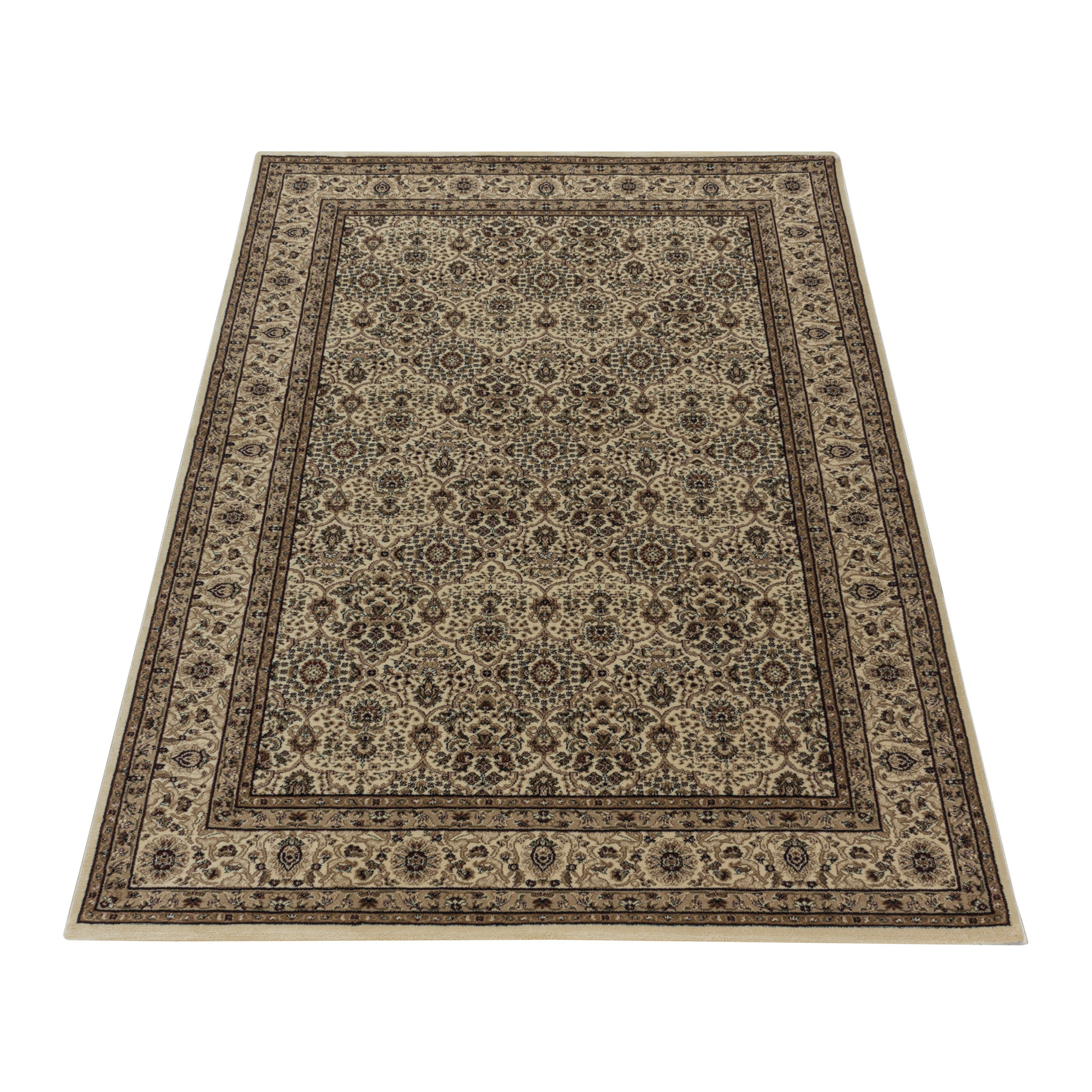 Tabriz Oosters Klassiek Laagpolig Vloerkleed Beige