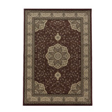 Isfahan Oosters Klassiek Laagpolig Vloerkleed Rood