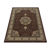 Isfahan Oosters Klassiek Laagpolig Vloerkleed Rood