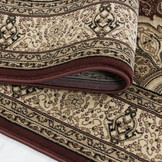 Isfahan Oosters Klassiek Laagpolig Vloerkleed Rood