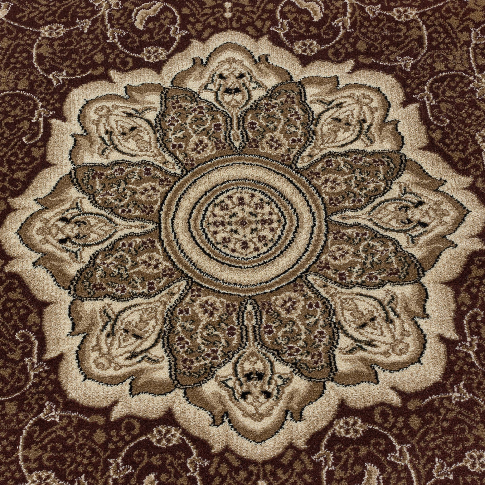 Isfahan Oosters Klassiek Laagpolig Vloerkleed Rood