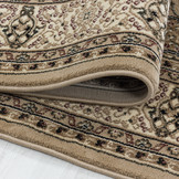 Isfahan Oosters Klassiek Laagpolig Vloerkleed Beige