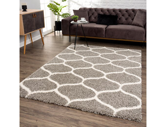 Hoogpolig Grijs Vloerkleed – Madrid Shaggy Tapijt – Fluffy & Luxe