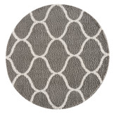 Hoogpolig Grijs Rond Vloerkleed – Madrid Shaggy Tapijt – Fluffy & Luxe