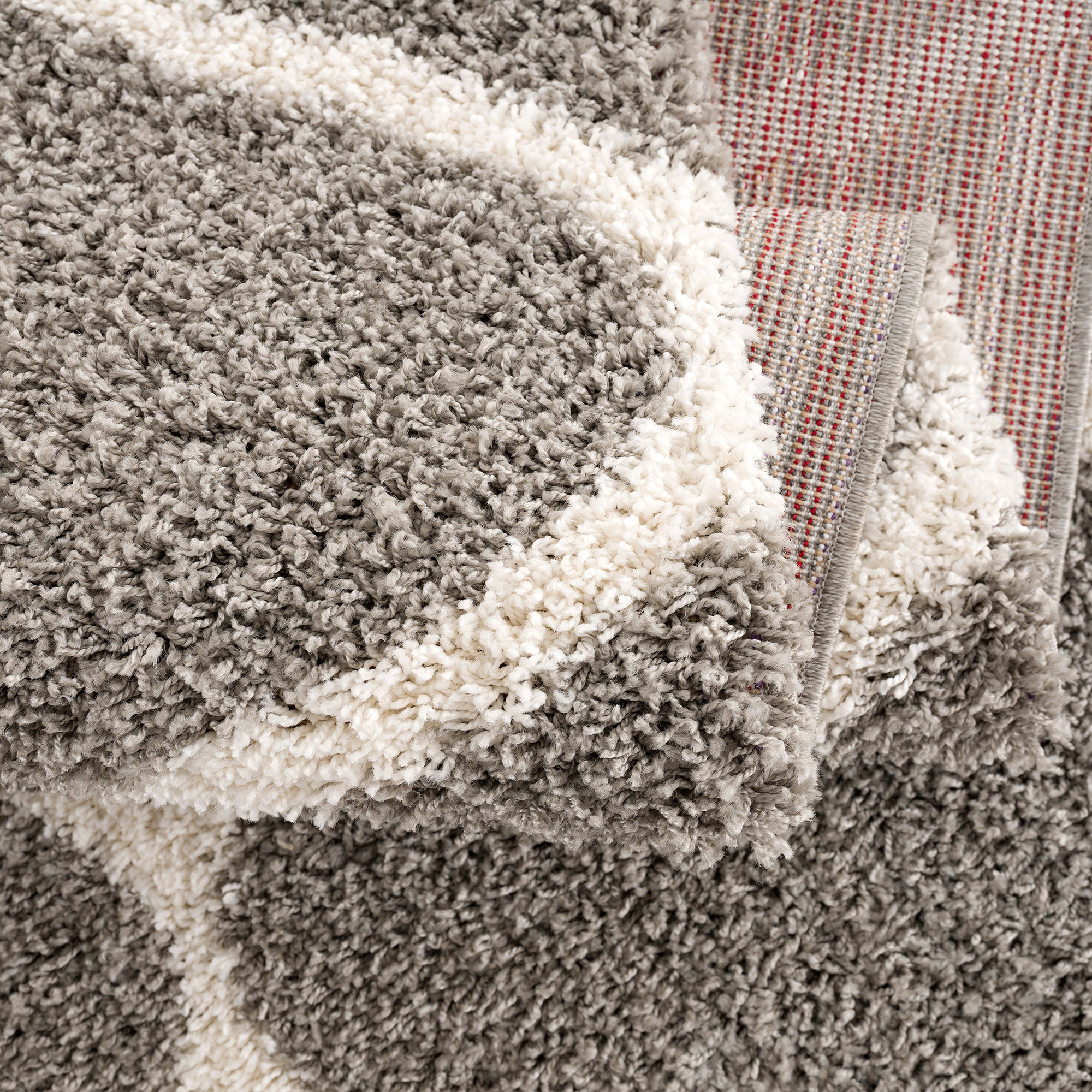 Hoogpolig Grijs Rond Vloerkleed – Madrid Shaggy Tapijt – Fluffy & Luxe
