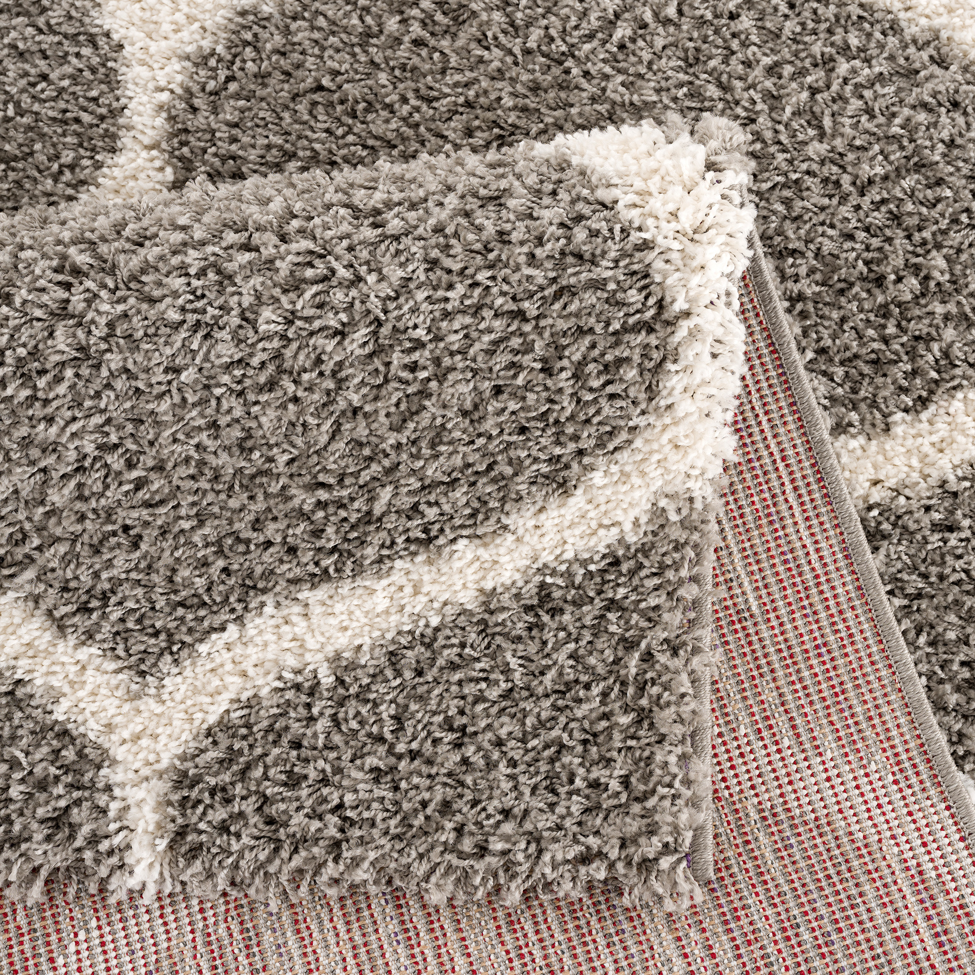 Hoogpolig Grijs Rond Vloerkleed – Madrid Shaggy Tapijt – Fluffy & Luxe