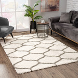 Hoogpolig Creme Vloerkleed – Madrid Shaggy Tapijt – Fluffy & Luxe