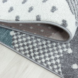 Tapijtenloods Bambi Wolken Kinderkamer Vloerkleed Laagpolig Blauw Grijs