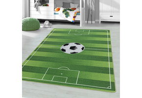 Play Vloerkleed Kinderkamer Voetbal Laagpolig Groen