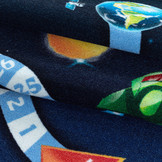 Play Vloerkleed Kinderkamer Space Numbers Laagpolig Blauw