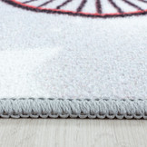 Play Vloerkleed Kinderkamer Circus Hinkelen Laagpolig Grijs