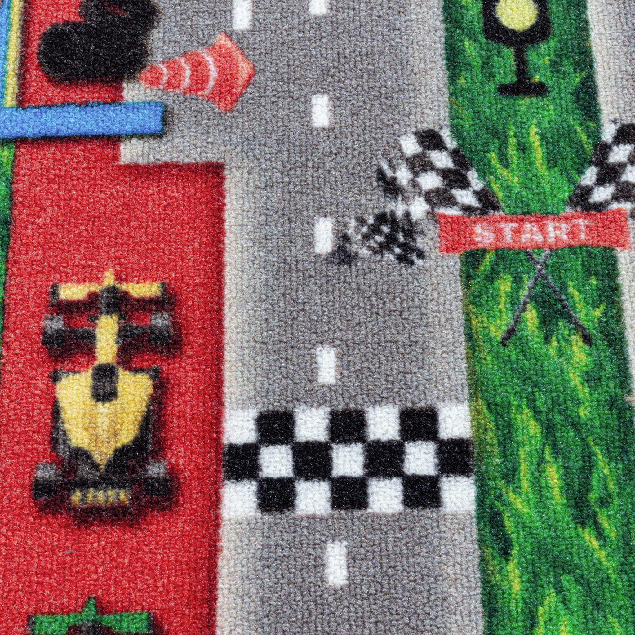Play Vloerkleed Kinderkamer Formule 1 Laagpolig Rood
