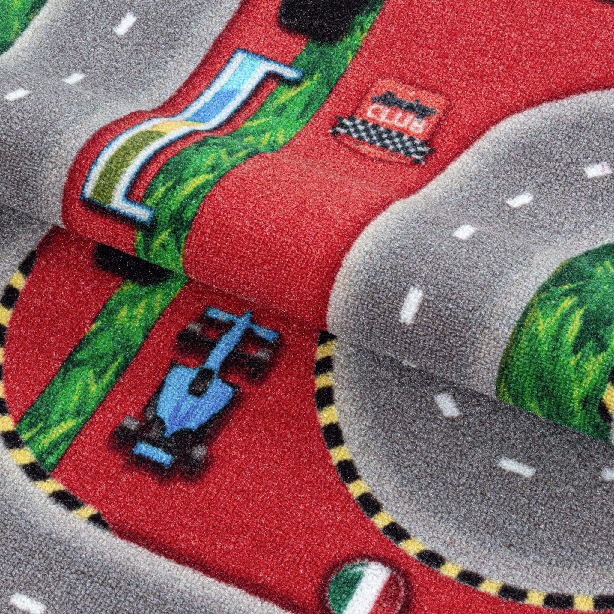 Play Vloerkleed Kinderkamer Formule 1 Laagpolig Rood