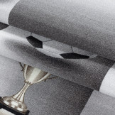 Play Vloerkleed Kinderkamer Soccer Star Laagpolig Grijs