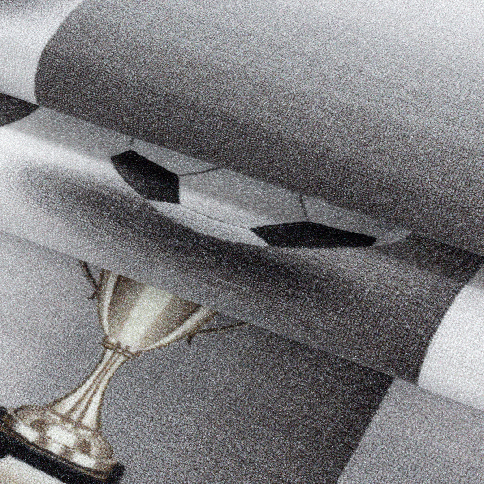 Play Vloerkleed Kinderkamer Soccer Star Laagpolig Grijs