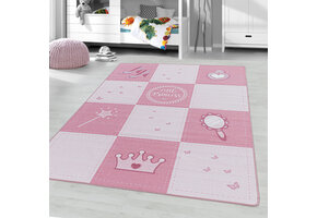 Tapijtenloods Play Vloerkleed Kinderkamer Little Princess Laagpolig Roze