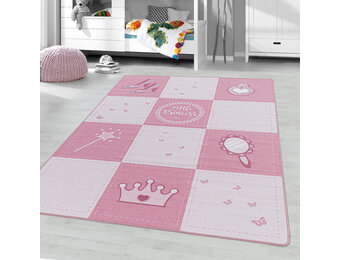 Tapijtenloods Play Vloerkleed Kinderkamer Little Princess Laagpolig Roze