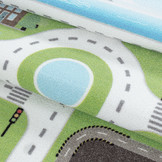 Play Vloerkleed Kinderkamer Verkeer Laagpolig Groen