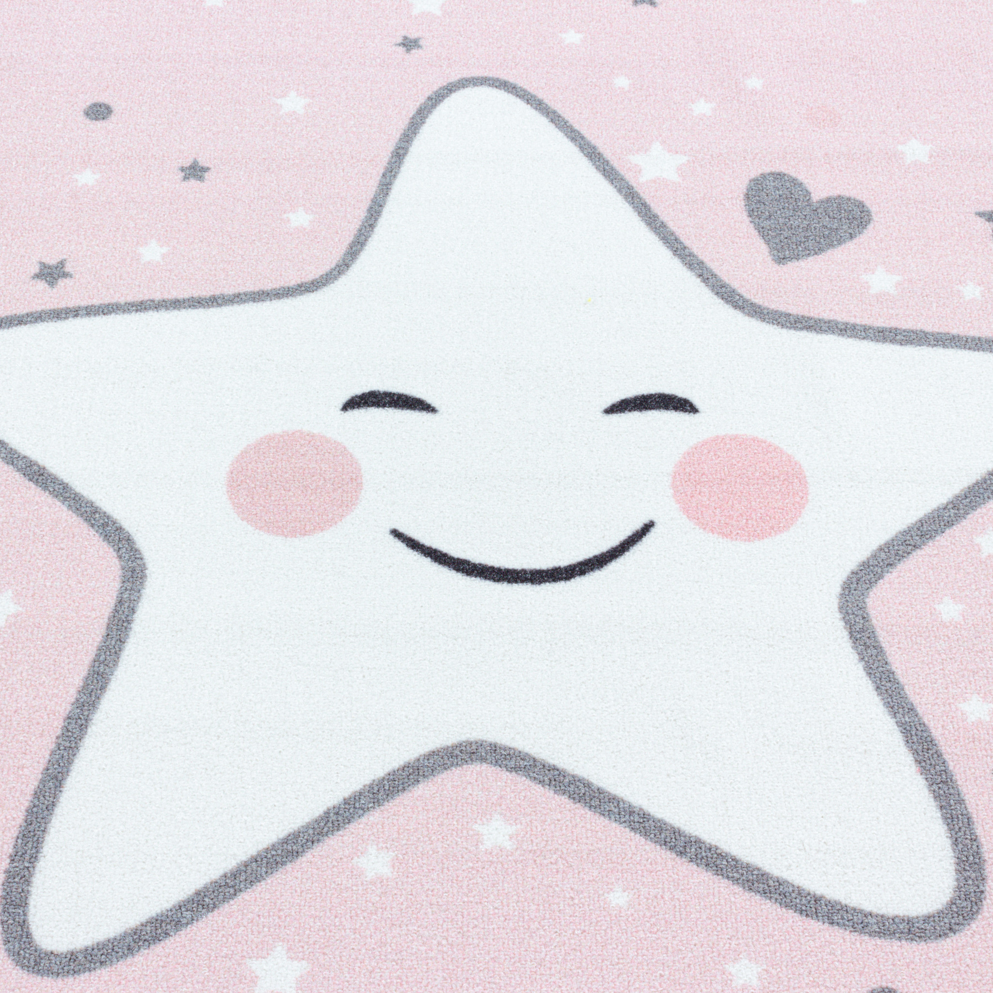 Tapijtenloods Play Vloerkleed Kinderkamer Little Star Laagpolig Roze
