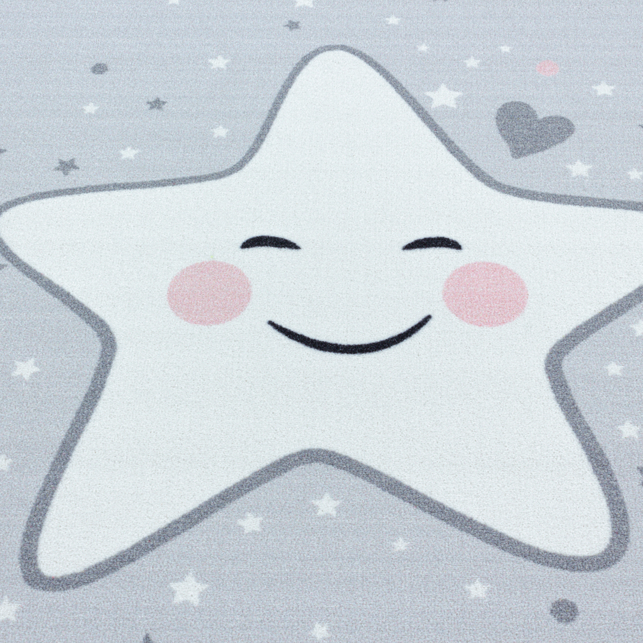 Tapijtenloods Play Vloerkleed Kinderkamer Little Star Laagpolig Grijs