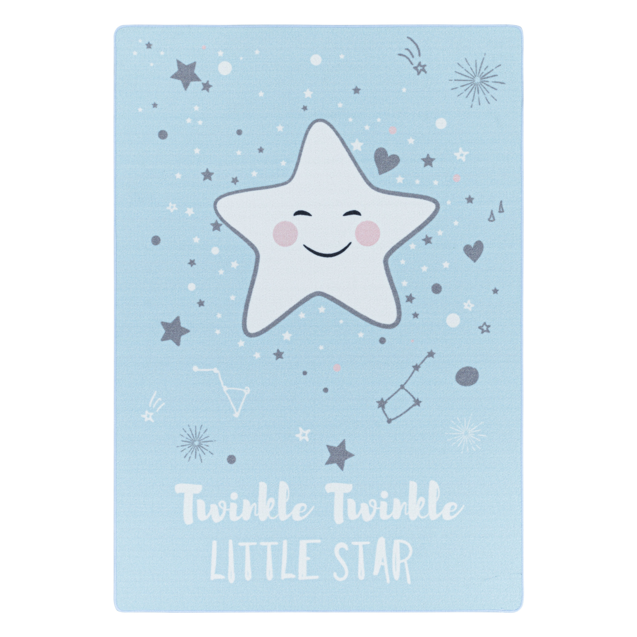 Tapijtenloods Play Vloerkleed Kinderkamer Little Star Laagpolig Blauw
