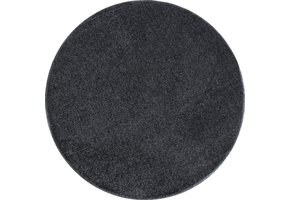 Basics Effen Rond Vloerkleed Grijs Laagpolig