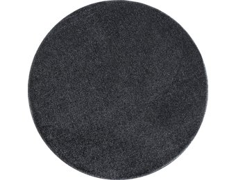 Tapijtenloods Basics Effen Rond Vloerkleed Grijs Laagpolig