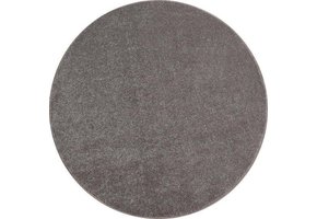 Basics Effen Rond Vloerkleed Beige Laagpolig