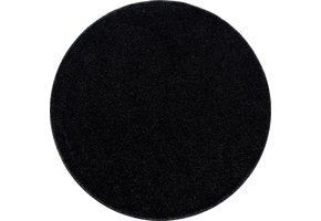 Basics Effen Rond Vloerkleed Antraciet Laagpolig