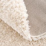 Porto Rond Soft Fluffy Vloerkleed Hoogpolig Effen Creme