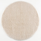Porto Rond Soft Fluffy Vloerkleed Hoogpolig Effen Creme