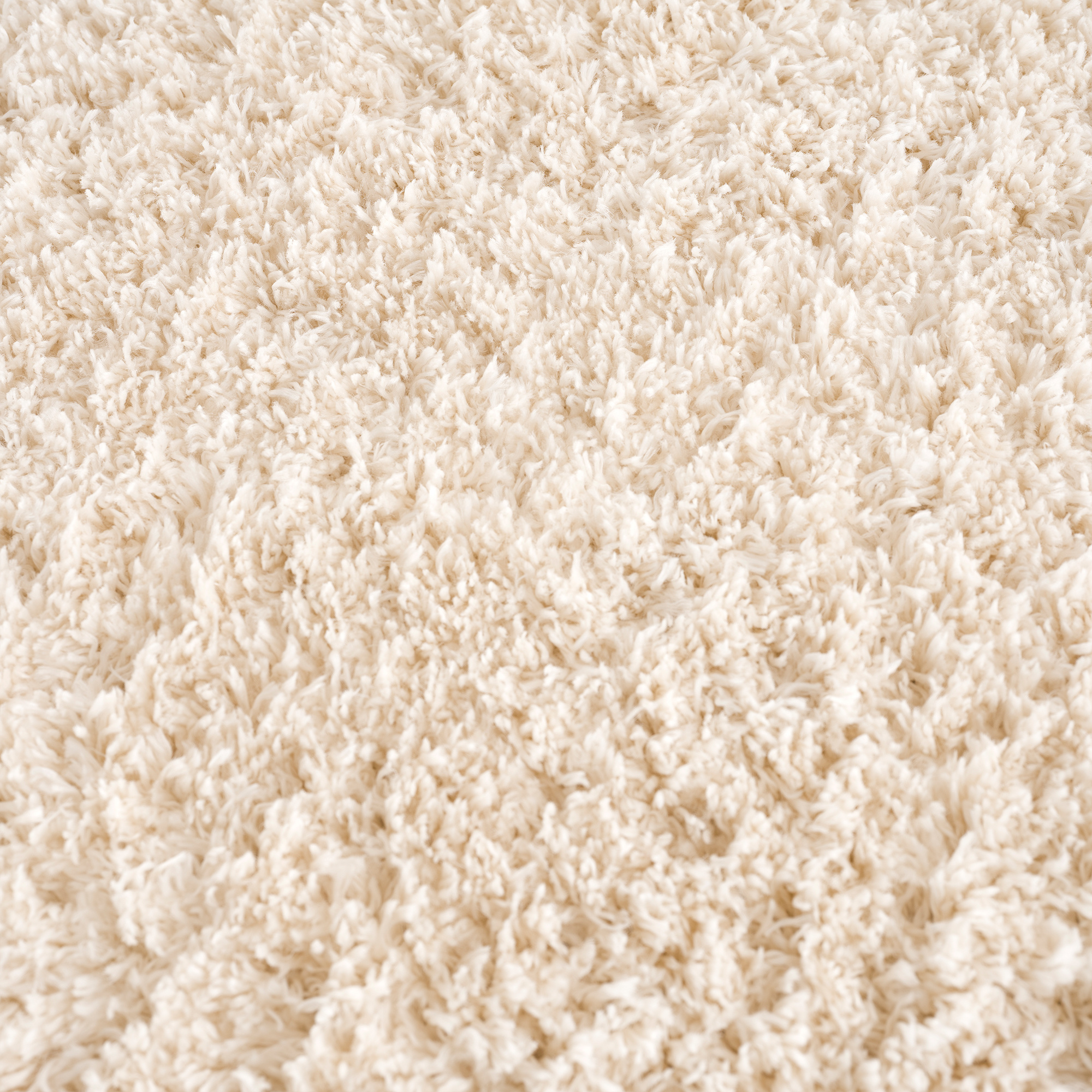 Porto Soft Fluffy Vloerkleed Hoogpolig Effen Creme