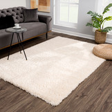 Porto Soft Fluffy Hoogpolig Vloerkleed Crème