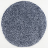 Porto Rond Soft Fluffy Vloerkleed Hoogpolig Effen Blauw