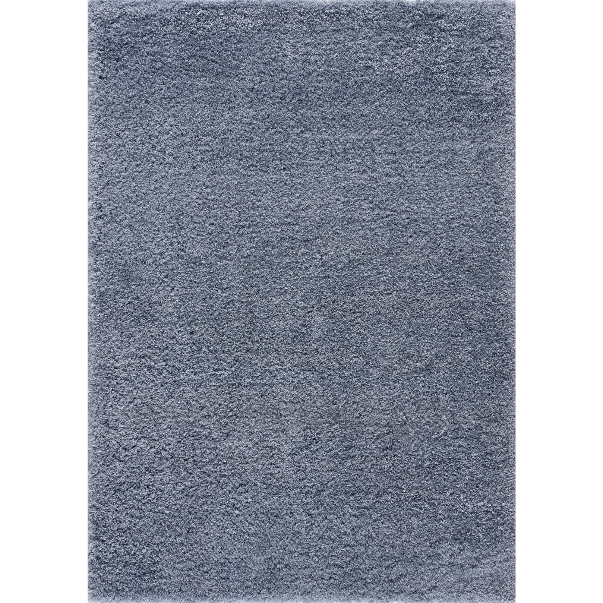 Porto Soft Fluffy Vloerkleed Hoogpolig Effen Blauw