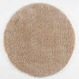 Porto Rond Soft Fluffy Vloerkleed Hoogpolig Effen Beige