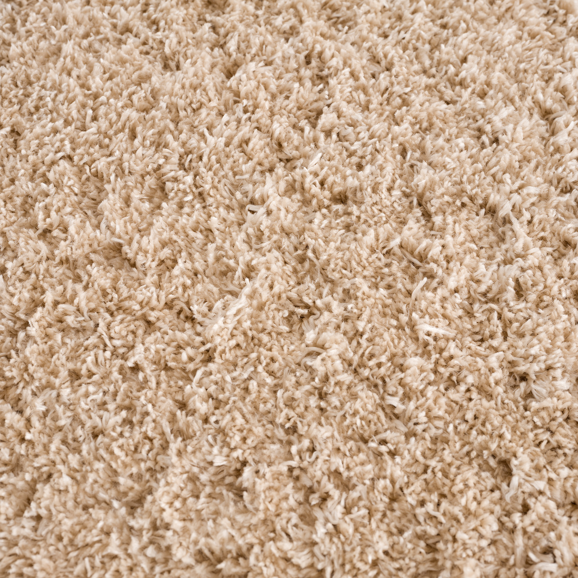 Porto Soft Fluffy Vloerkleed Hoogpolig Effen Beige