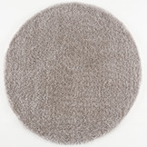 Porto Rond Soft Fluffy Vloerkleed Hoogpolig Effen Licht Grijs