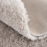 Porto Rond Soft Fluffy Vloerkleed Hoogpolig Effen Licht Grijs