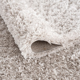 Porto Soft Fluffy Vloerkleed Hoogpolig Effen Licht Grijs