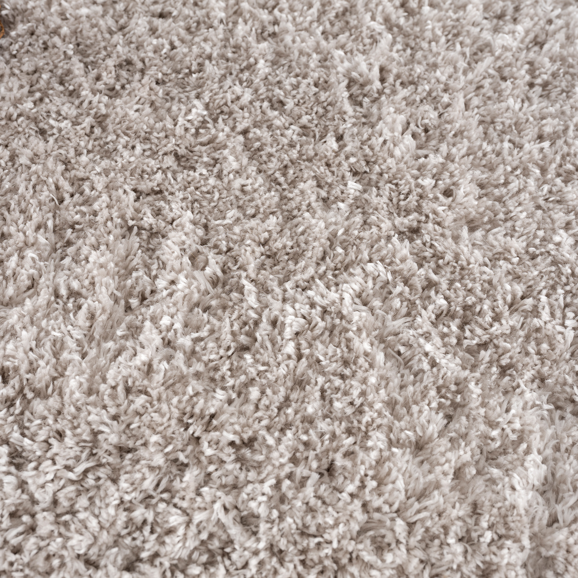 Porto Soft Fluffy Vloerkleed Hoogpolig Effen Licht Grijs