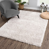 Porto Soft Fluffy Hoogpolig Vloerkleed Lichtgrijs