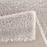 Porto Soft Fluffy Vloerkleed Hoogpolig Effen Licht Grijs