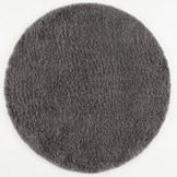 Tapijtenloods Porto Rond Soft Fluffy Vloerkleed Hoogpolig Effen Donker Grijs